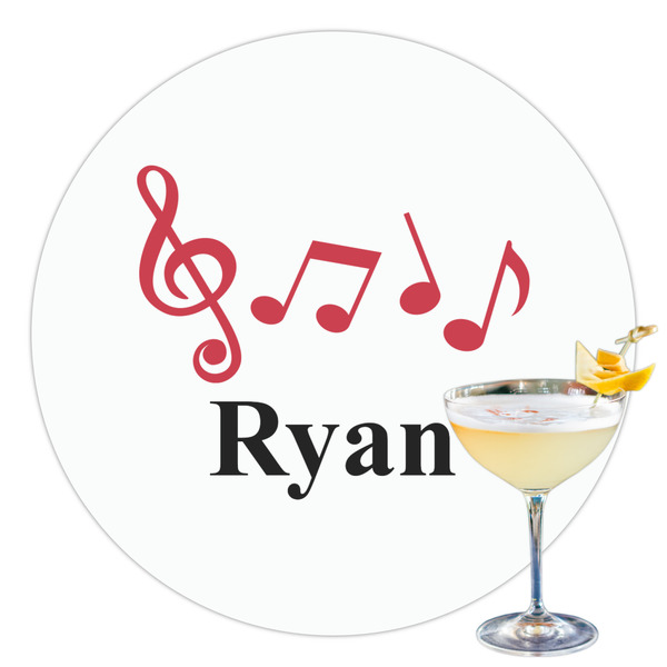 Custom Musical Notes Printed Drink Topper - 3.5" (Personalized)