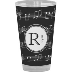 Musical Notes Pint Glass - Full Color (Personalized)