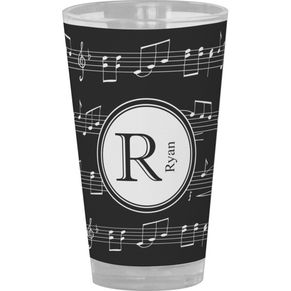 Custom Musical Notes Pint Glass - Full Color (Personalized)