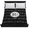 Musical Notes Duvet Cover - Queen - On Bed - No Prop