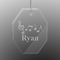 Musical Notes Engraved Glass Ornaments - Octagon