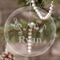 Musical Notes Engraved Glass Ornaments - Round-Main Parent