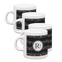 Musical Notes Single Shot Espresso Cups - Set of 4 (Personalized)