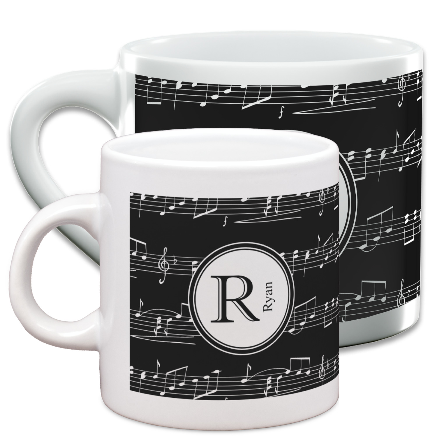 Musical Notes Espresso Cups (Personalized) YouCustomizeIt