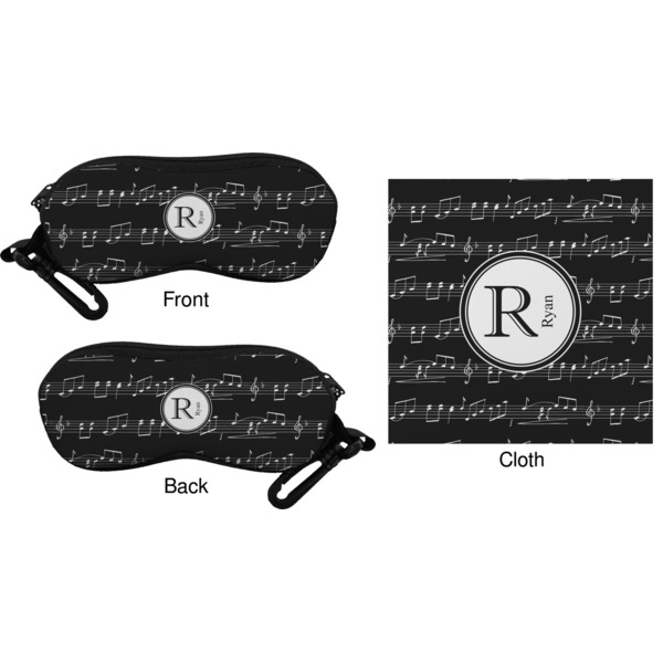 Musical Notes Eyeglass Case & Cloth (Approval)