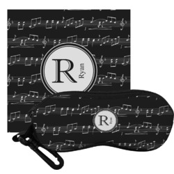 Musical Notes Eyeglass Case & Cloth (Personalized)
