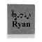 Musical Notes Leather Binder - 1" - Grey - Front View