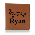 Musical Notes Leather Binder - 1" - Rawhide (Personalized)
