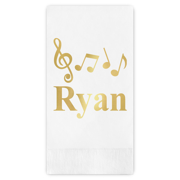 Custom Musical Notes Guest Napkins - Foil Stamped (Personalized)