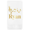 Musical Notes Foil Stamped Guest Napkins - Front View