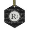 Musical Notes Frosted Glass Ornament - Hexagon