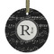 Musical Notes Frosted Glass Ornament - Round