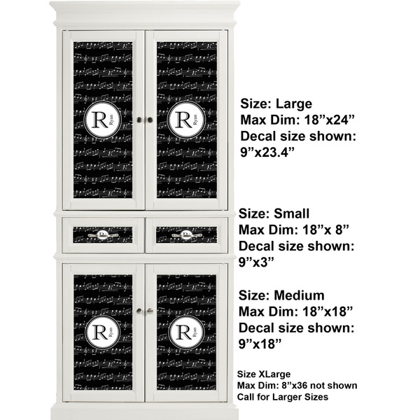 Musical Notes Full Cabinet (Show Sizes)