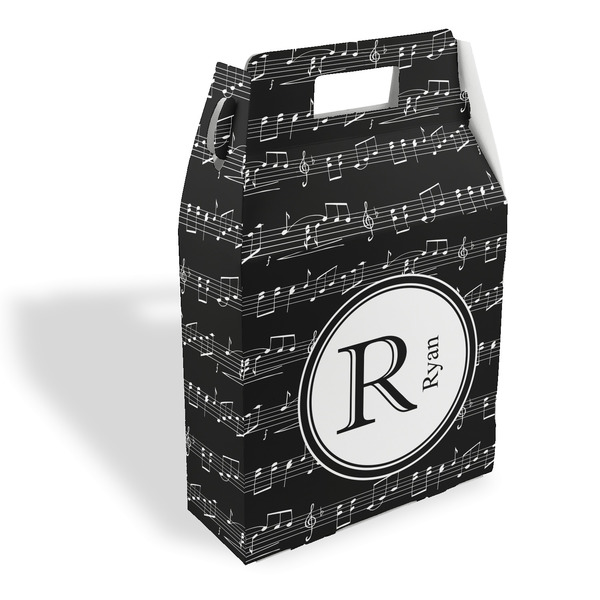 Custom Musical Notes Gable Favor Box (Personalized)