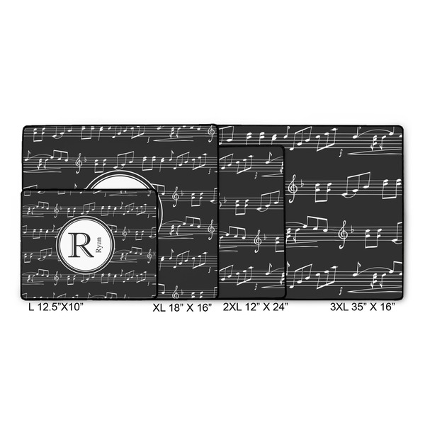 Musical Notes Gaming Mats - SIZE CHART