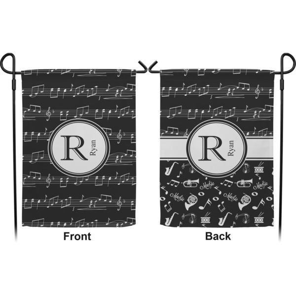 Musical Notes Garden Flag - Double Sided Front and Back