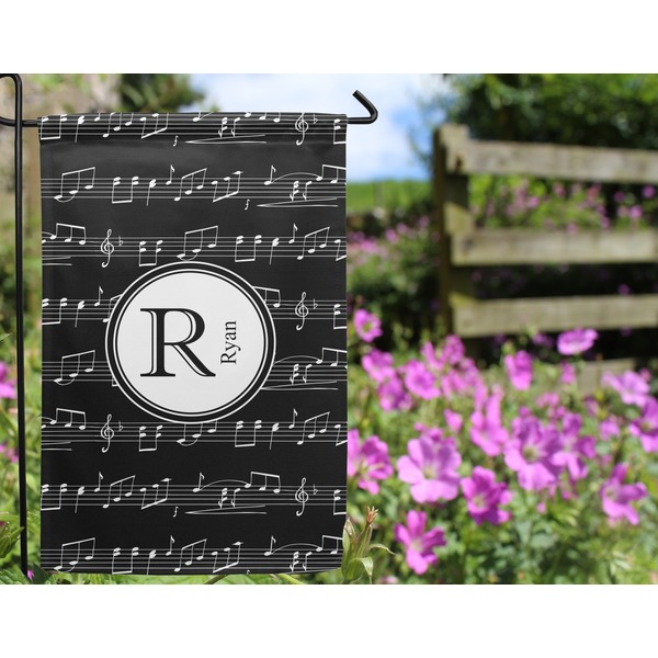 Musical Notes Garden Flag - Outside In Flowers