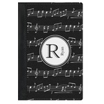 Musical Notes Genuine Leather Passport Cover (Personalized)