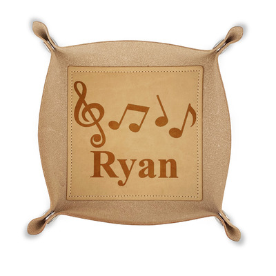 Musical Notes Genuine Leather Valet Tray (Personalized)