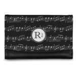 Musical Notes Genuine Leather Women's Wallet - Small (Personalized)