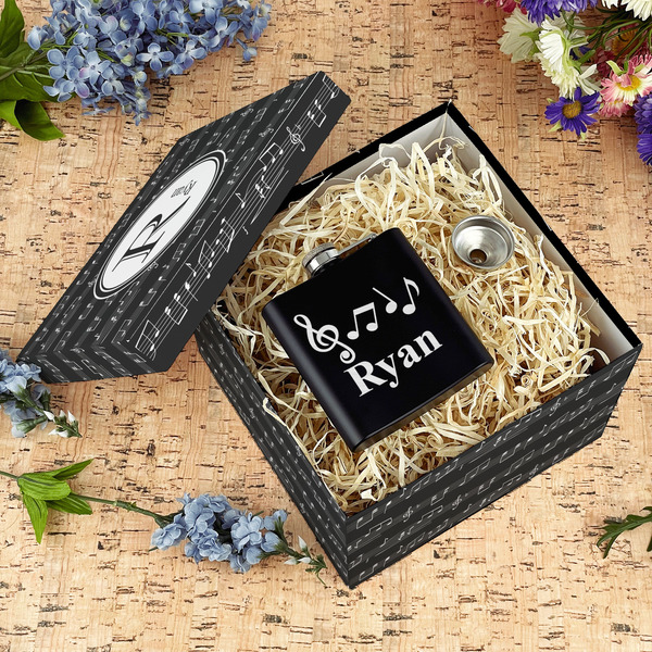 Musical Notes Gift Boxes with Lid - Canvas Wrapped - Large - In Context