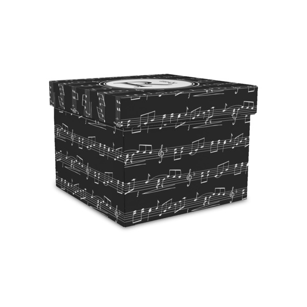 Custom Musical Notes Gift Box with Lid - Canvas Wrapped - Small (Personalized)