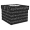 Musical Notes Gift Boxes with Lid - Canvas Wrapped - X-Large - Front/Main