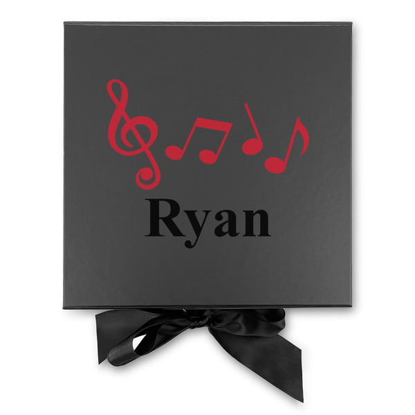 Musical Notes Gift Boxes with Magnetic Lid - Black - Approval