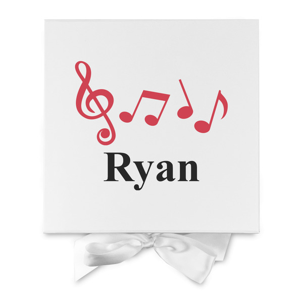 Musical Notes Gift Boxes with Magnetic Lid - White - Approval