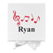 Musical Notes Gift Boxes with Magnetic Lid - White - Approval