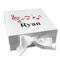 Musical Notes Gift Boxes with Magnetic Lid - White - Front