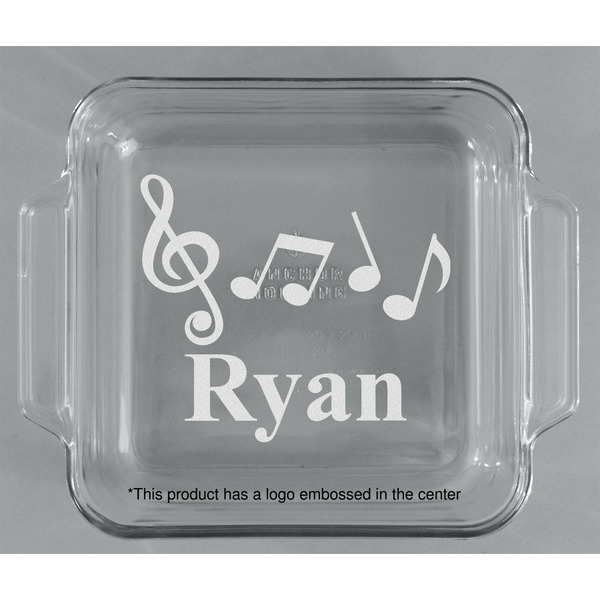 Musical Notes Glass Cake Dish - APPROVAL (8x8)