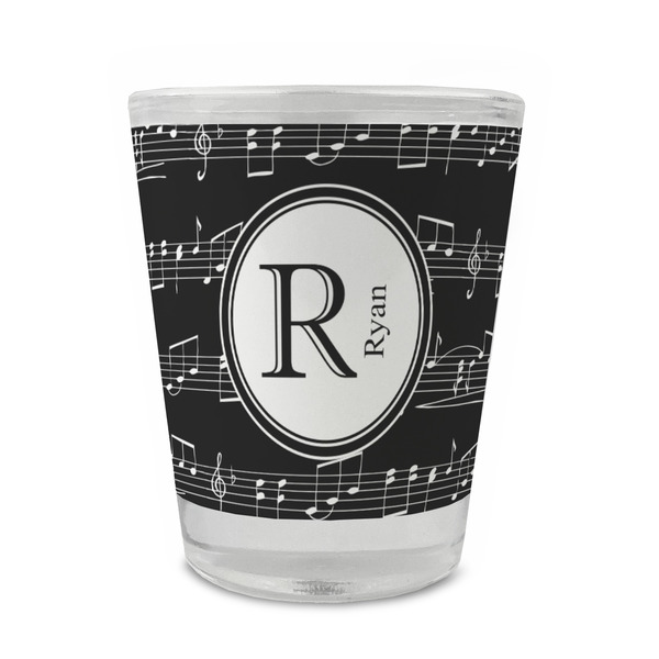 Custom Musical Notes Glass Shot Glass - 1.5 oz - Single (Personalized)