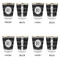 Musical Notes Glass Shot Glass - with gold rim - Set of 4 - APPROVAL