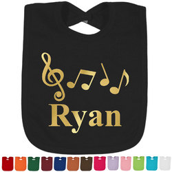 Musical Notes Foil Baby Bibs (Personalized)