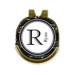 Musical Notes Golf Ball Marker - Hat Clip - Gold