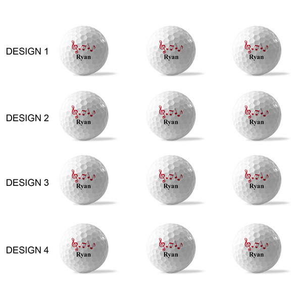 Musical Notes Golf Balls - Generic - Set of 12 - APPROVAL