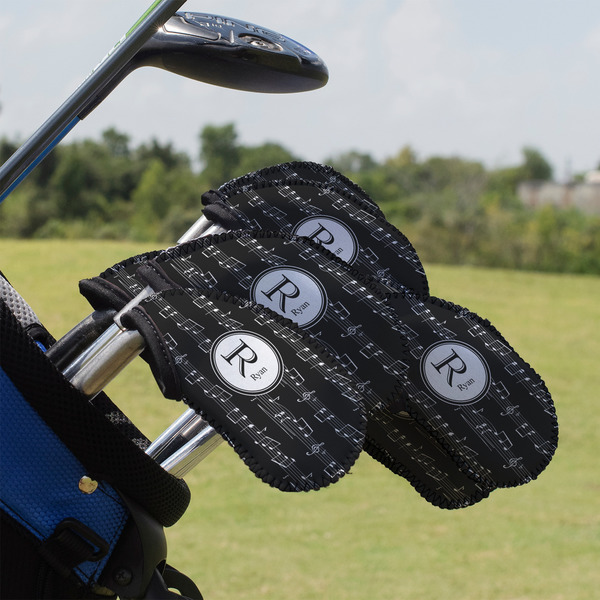 Custom Musical Notes Golf Club Iron Cover - Set of 9 (Personalized)