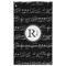Musical Notes Golf Towel - Poly-Cotton Blend - Large w/ Name and Initial