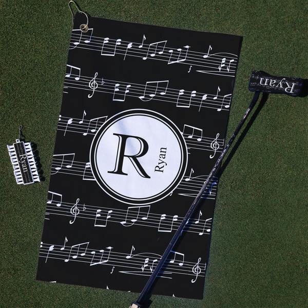 Custom Musical Notes Golf Towel Gift Set (Personalized)