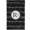 Musical Notes Golf Towel - Poly-Cotton Blend - Small w/ Name and Initial