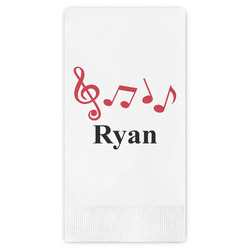 Musical Notes Guest Napkins - Full Color - Embossed Edge (Personalized)