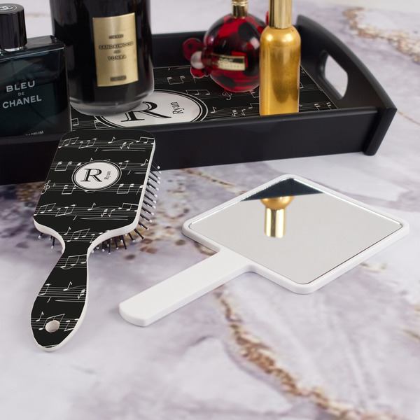 Musical Notes Hair Brush - With Hand Mirror