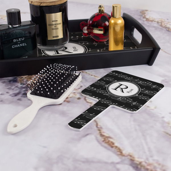 Musical Notes Hand Mirror - With Hair Brush