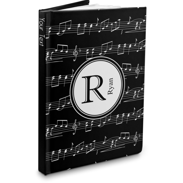 Custom Musical Notes Hardbound Journal - 7.25" x 10" (Personalized)