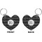 Musical Notes Heart Keychain (Front + Back)