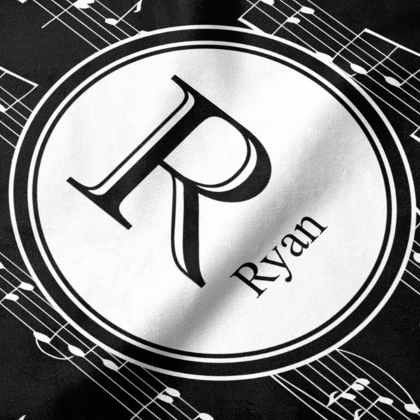 Musical Notes Hooded Baby Towel- Detail Close Up