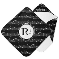 Musical Notes Hooded Baby Towel (Personalized)