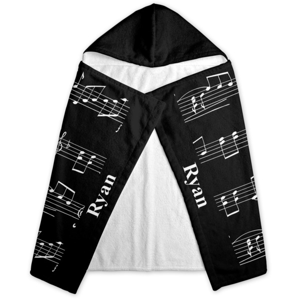 Musical Notes Hooded Towel - Folded