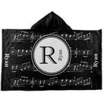 Musical Notes Kids Hooded Towel (Personalized)